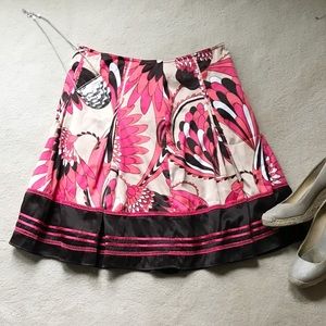 Pink Bold Floral Skirt